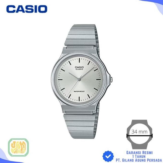 JAM TANGAN WANITA CASIO MQ-24D-7E ORIGINAL - MQ24D SILVER
