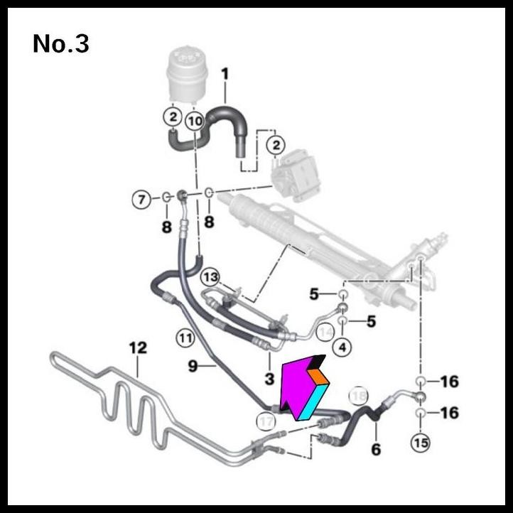 DISKON SELANG POWER STEERING HIGH PRESSURE BMW X1 E84 ENGINE N46N 