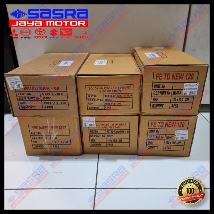 TERBARU BRAKE LINING NTB KAMPAS REM BELAKANG/DEPAN [1SET] 