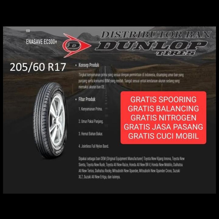 DISKON BAN DUNLOP ENASAVE EC300 205/60 R17 