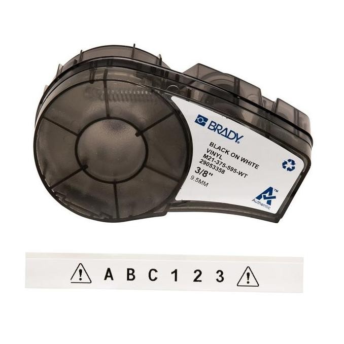 

Tape Label Brady Vinyl 9Mm Black On White M21-375- 595-Wt/Label Brady New Stok