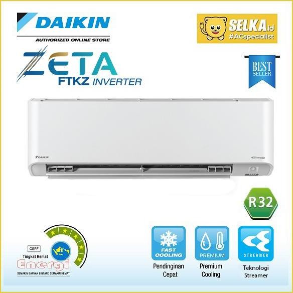 baru ac daikin ftkm25svm4 split 1 pk inverter + jasa pasang - thailand series