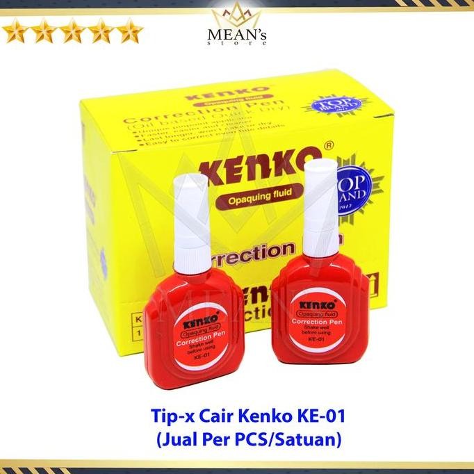 

Tip-x Cair Kenko KE-01 / Correction Pen Fluiid / Tip-Ex Satuan JS
