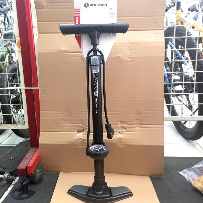 SALE POMPA SEPEDA POLYGON TWIN VALVE - POMPA BESAR 160PSI DUAL HEAD PORTABLE