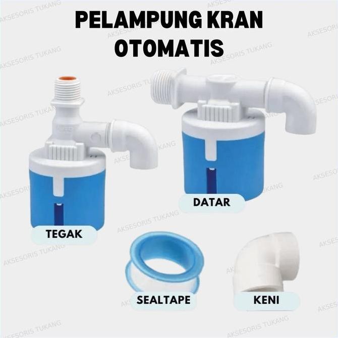 Tersedia Pelampung Kran Air Otomatis 1/2 & 3/4 Inch - Sensor Otomatis untuk Tandon atau Bak Mandi
