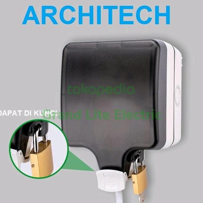 tersedia architech pelindung stop kontak saklar waterproof ip66 outdoor