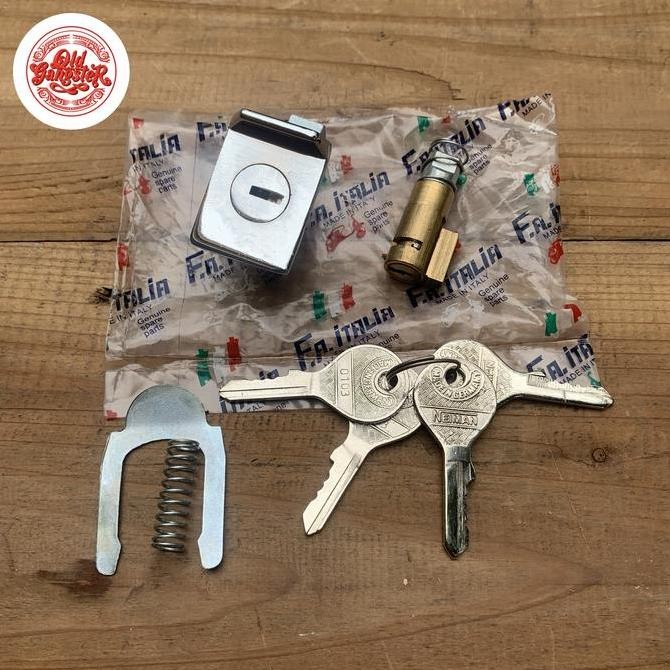New Set Kunci Kontak Vespa FA Italia Sprint Super - Kunci Motor Vespa Komplit