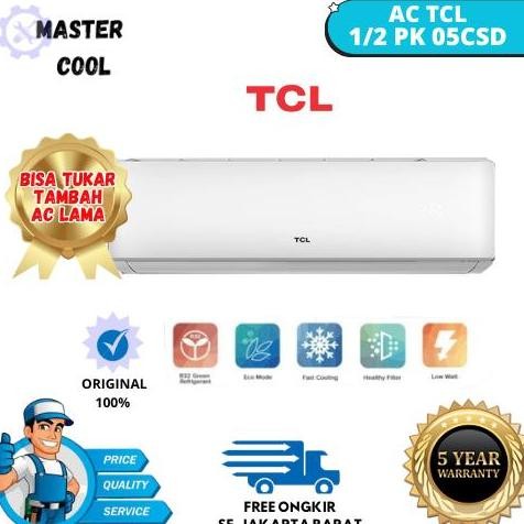 baru ac tcl 1/2 pk standard low watt tac-05csd/xa - ac hemat listrik