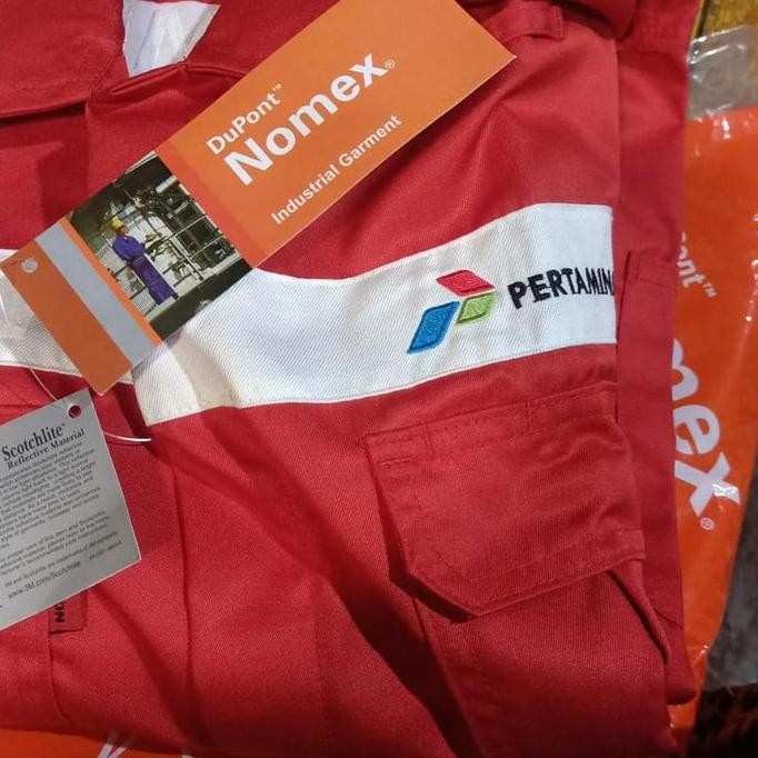 WEARPACK PERTAMINA MERAH NOMEX DUPONT ORIGINAL DAN TERPERCAYA