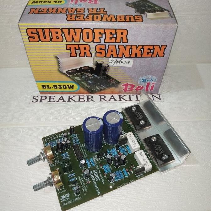 Kit Amplifier Sonic Subwoofer 2 potensio Tr Sanken 300W BL-530W BARU