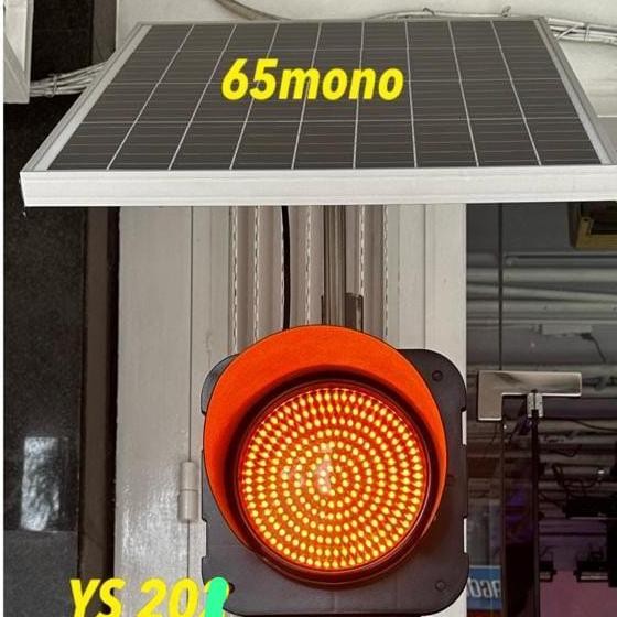 Lampu Traffic Light Kuning Kuning Solar Cell Lampu Lalu Lintas Solar