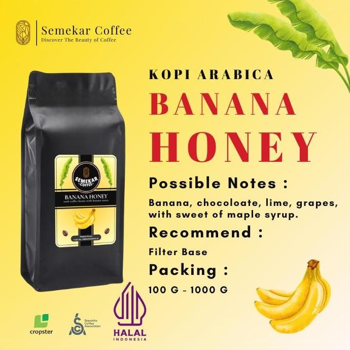 

READY HALU BANANA HONEY COMFORT COFFEE - KOPI SEMEKAR PREMIUM ROASTED BEANS 200GR