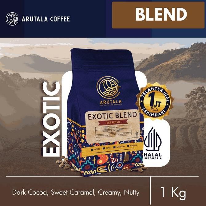 

READY ARUTALA EXOTIC BLEND 1KG - BIJI KOPI ARABIKA ROBUSTA COKLAT PREMIUM