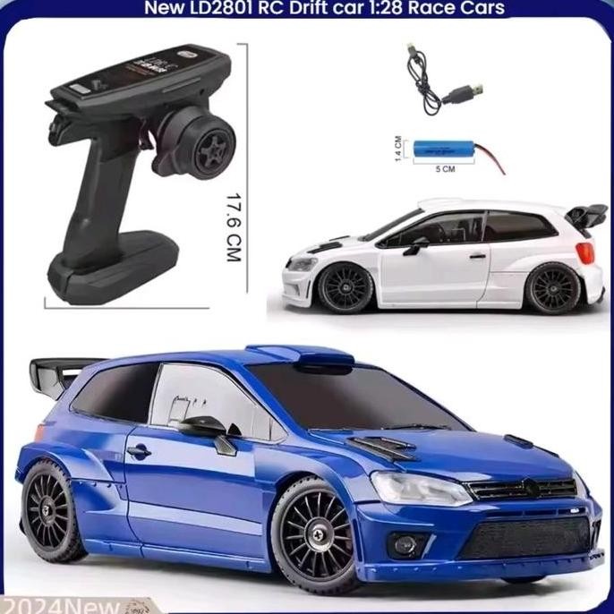 mobil rc mini drift 1:28 4wd ld2801 full proportional rally control toys berkualitas