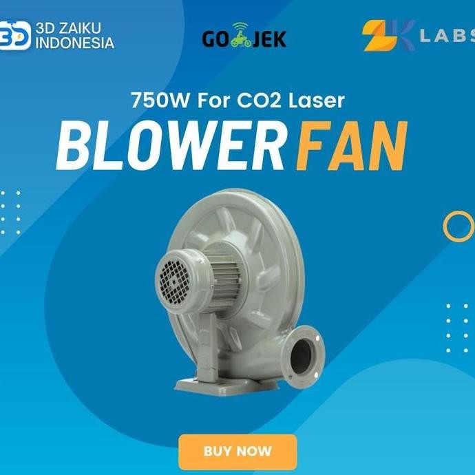 Zaiku Co2 Laser Exhaust Blower Fan Kipas Pembuangan Angin