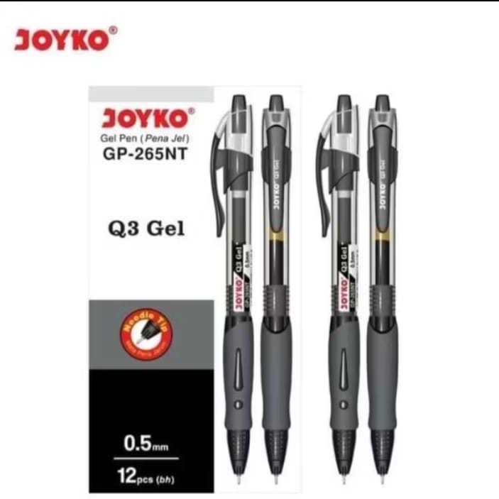 

12Pcspulpen Tinta Joyko Q Gel Gp265Nt Hitam