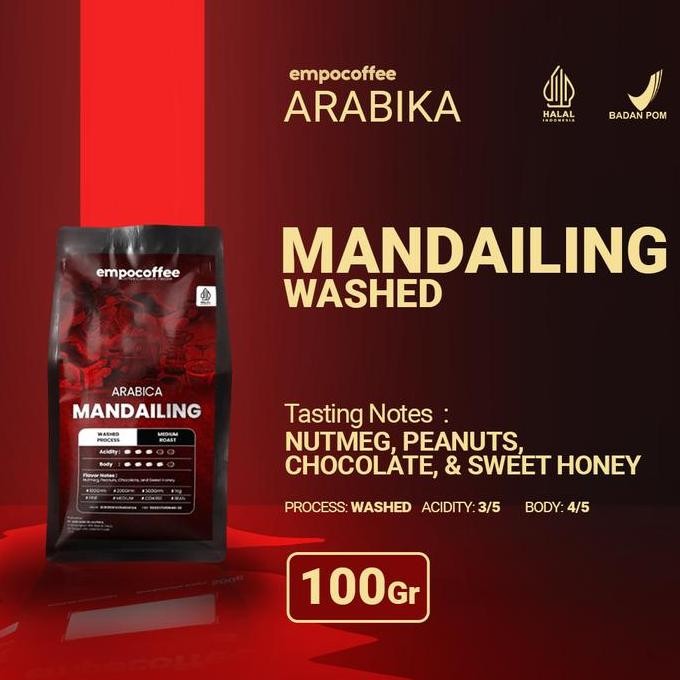 

READY KOPI ARABIKA MANDAILING 100GR - BIJI KOPI SUMATRA ROASTED COFFEE BEAN