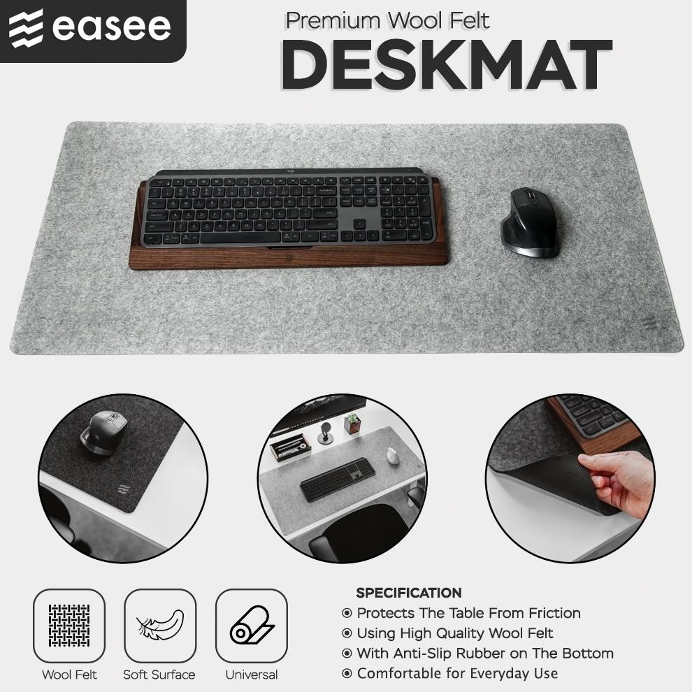 Terlaris Easee Premium Wool Felt Deskmat / Large Deskpad / Mousepad Felt