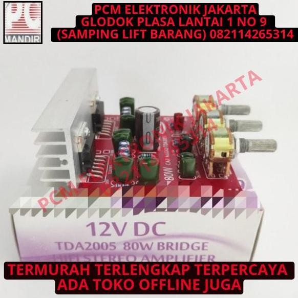 kit power amplifier stereo 12v dc 12volt 12 volt platinum tda2005 TERMURAH