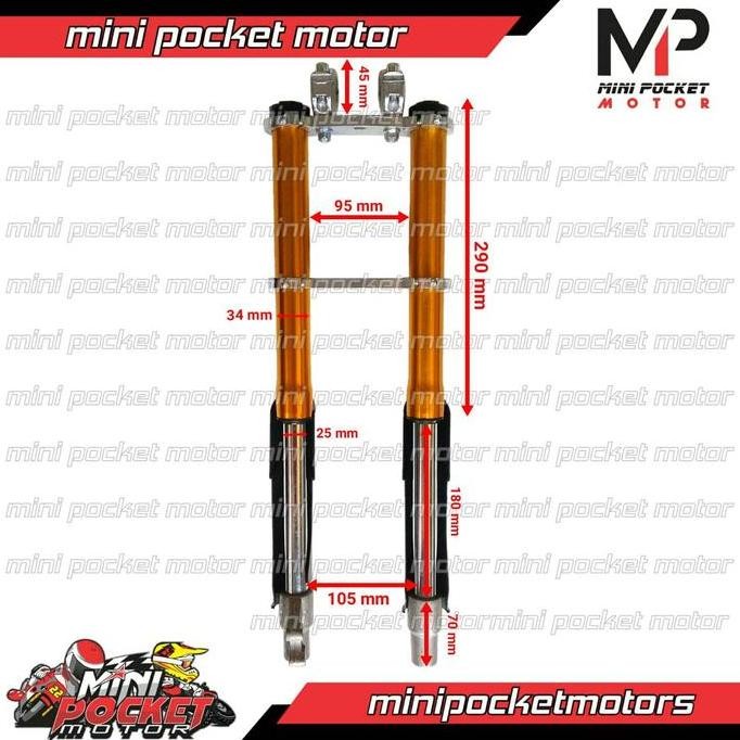 shock depan usd kit mini trail 50cc dirt bike mesin tarik suspension motor anak berkualitas