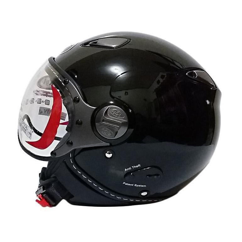 Terlaris Helm Kyt Elsico Solid - Black Glossy