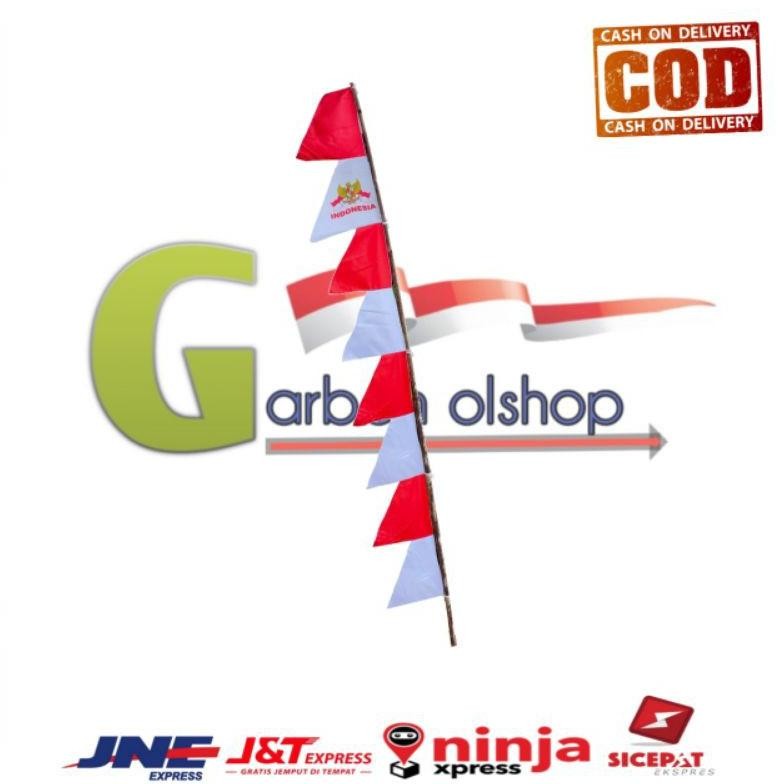 Umbul Umbul Gergaji Merah Putih (1Kodi) Stok