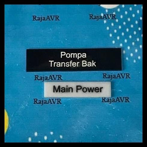 

GRATIS ONGKIR NAME PLATE TINGGI 15MM PANEL TAG CONTROL LISTRIK CUSTOM LABEL SPESIFIKASI ACRYLIC AKRILIK JASA NAMEPLATE !!!!!!