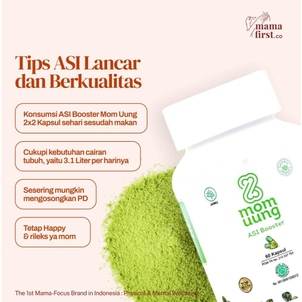 Terbaru - ASI Booster Mom Uung 30 60 Capsule | Pelancar ASI Mom Uung Ekstrak Daun Katuk ,,
