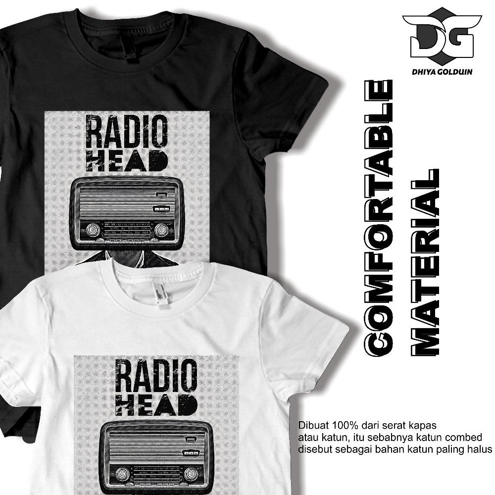 Promo Kaos Band Radiohead T-Shirt Kaos Pria Wanita Distro Original 100% Branded Dhiya Golduin Store 