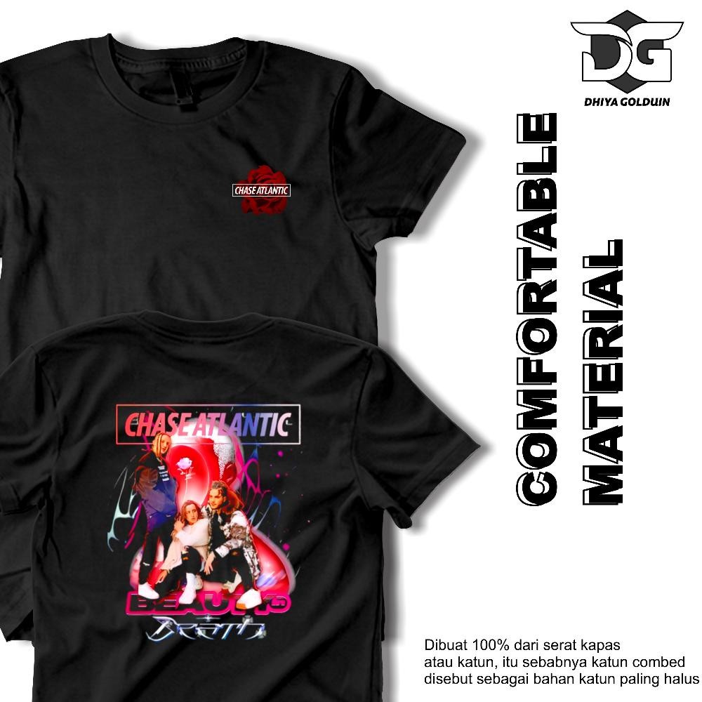 Promo Kaos Distro Pria Original 100% Premium 2023 Chase Atlantic Shirt Brand Dhiya Golduin Store Bah