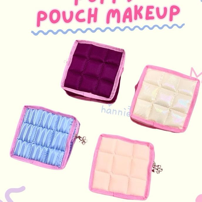 Hannie Pouch Make Up Lolipop Puffy Pouch Travel Pouch Hologram Estetik