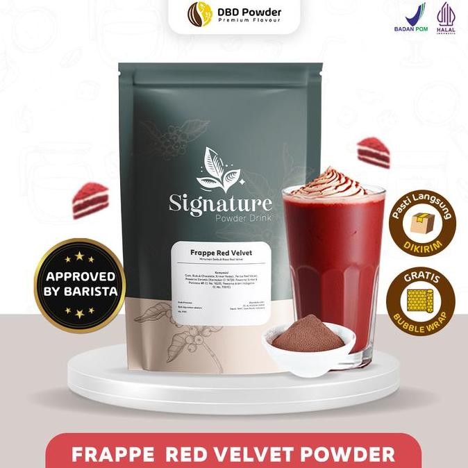 

Original Red Velvet Frappe Powder - Bubuk Minuman Premium Rasa Red Velvet