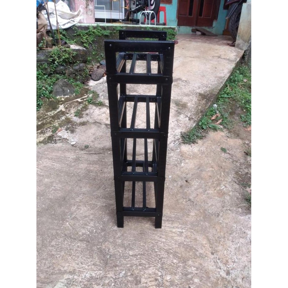 Stok Sj Rak Sepatu 4 Susun Hollow Baja Ringan/Rak Serbaguna/Rak