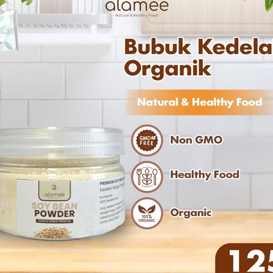 

Alamee Soy Milk Bean Powder Bubuk Susu Kacang Kedelai Murni Tinggi Protein Tanpa Gula 125Gr