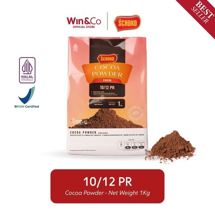 

Original SCHOKO PR Cocoa Powder 1kg | Bubuk Coklat Low Fat 10/12