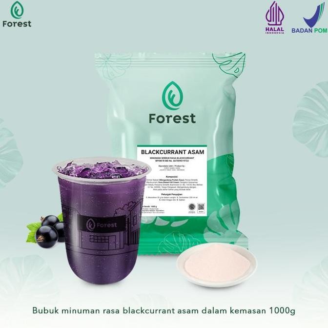 

Original Bubuk Minuman Blackcurrant 1Kg FOREST Squash Bubble Drink Powder
