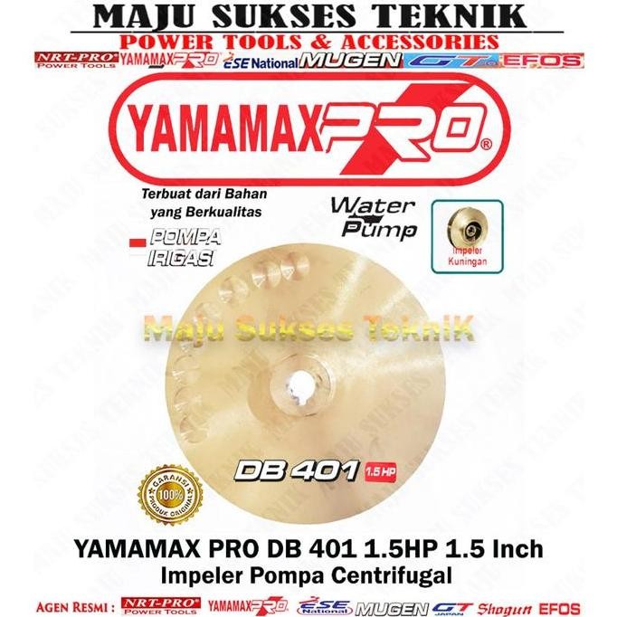 Impeler / Kipas Pompa Centrifugal 1.5 Inch Yamamax Pro Db 401 1.5Hp Pompa Air Sentrifugal Irigasi 1.