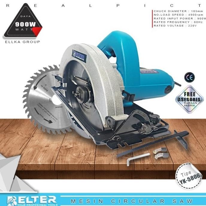 BEBAS ONGKIR 100% BELTER Mesin Potong Kayu Circular Saw 7 inch Mesin Gerinda Duduk Gergaji Listrik