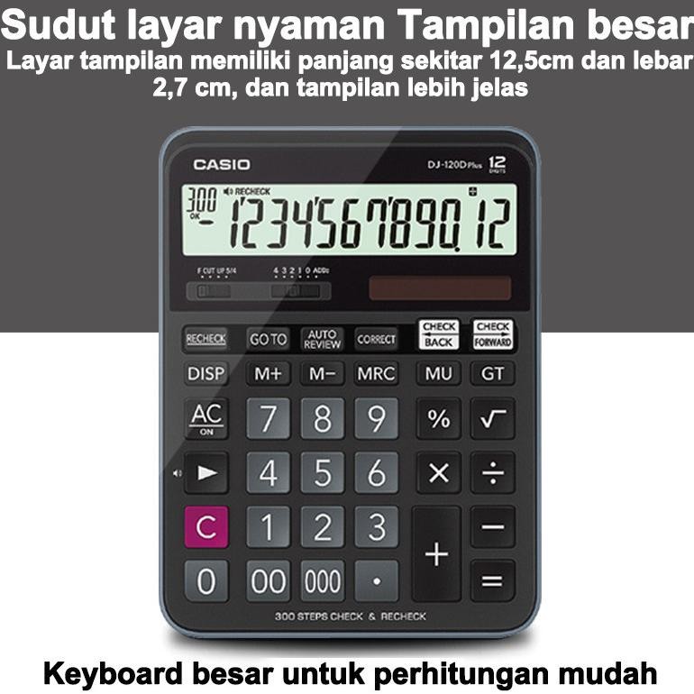 

CASIO Desktop Calculator /Kalkulator kerja Casio ilmiah MJ-120D PLUS/DJ-120D PLUS Kalkulator Casio Scientific Calculator Kalkulator Meja Check Correct 100% asli RB2