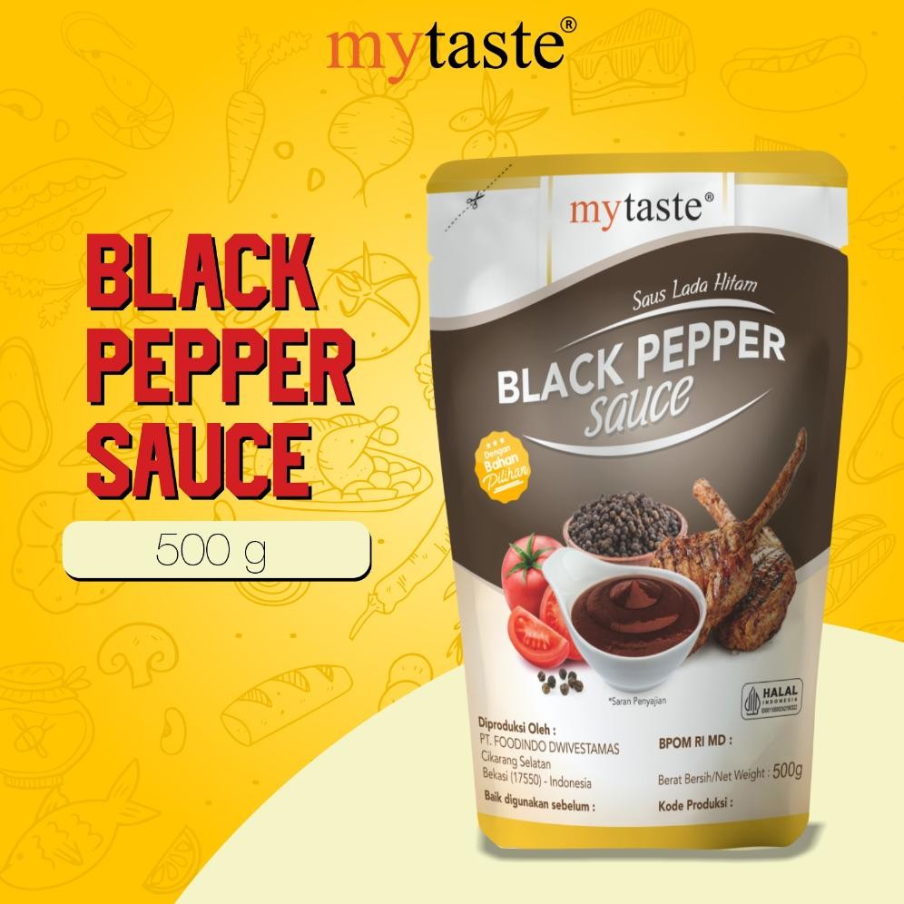 

My Taste BlackPepper Sauce 500gr Saus Lada Hitam Saus Barbeque Grill Saus Steak Daging Bumbu BlackPepper Nugi