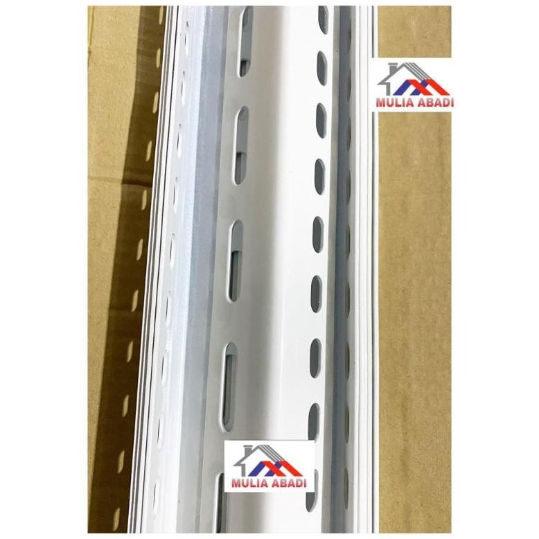 Besi Siku Lubang 2Mili PUTIHBesi Siku Rak 2Milix38mmx3Meter TEBAL