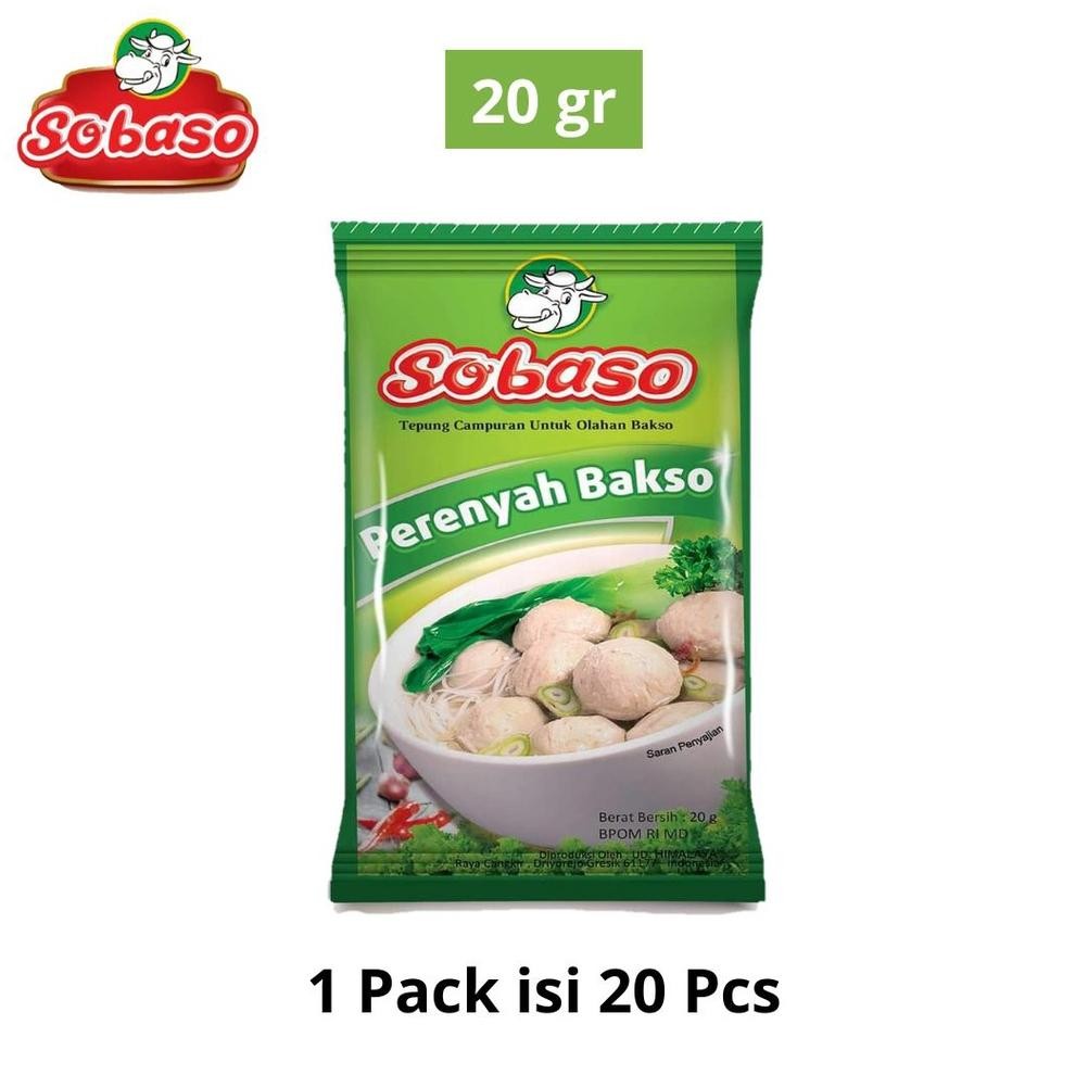 

1 Pack Tepung Perenyah Bakso Sobaso 20gr Halal Renyah Nugi