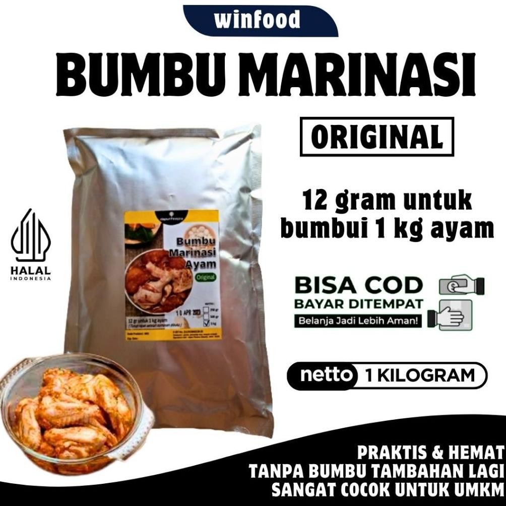 

Bumbu Marinasi Fried Chicken Premium Marinasi Ayam Geprek Krispi 1 Kg Nugi