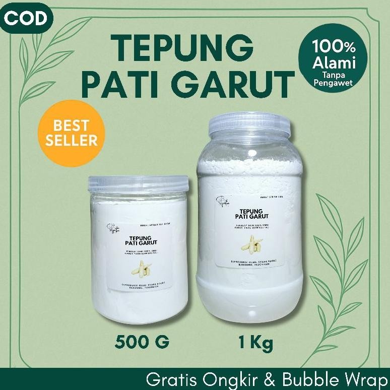 

TEPUNG PATI GARUT ASLI / PATI ASAM LAMBUNG / ANGKRIK / PATI GARUT / OBAT ASAM LAMBUNG / OBAT MAAG / OBAT GERD BERAT BERSIH 1 KG 500 GRAM Nugi