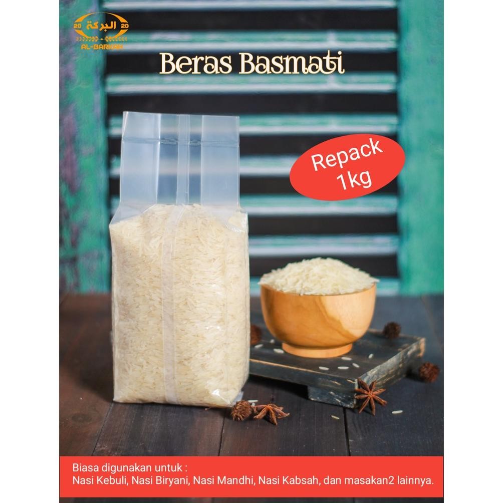 

Beras Basmati India Premium 1kg Kemasan Vacum Nugi