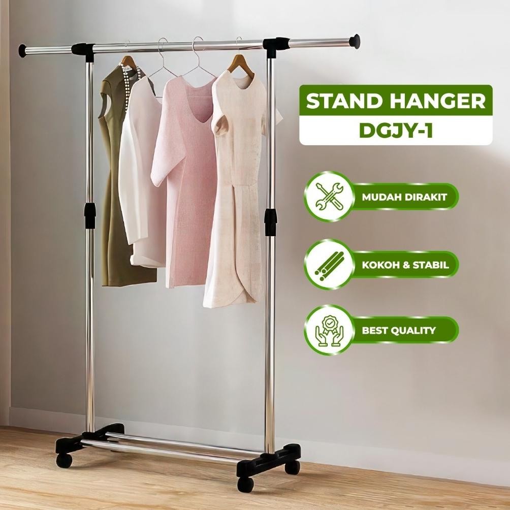 Gantungan Baju Hanger Jemuran Gawang Baju Jemuran Baju Besi Kuat Besar