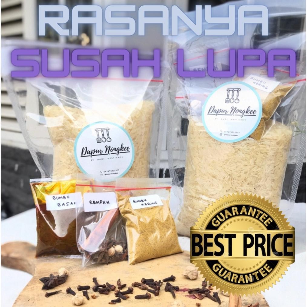 

Nasi Kebuli Instan , Beras Basmati 1kg lengkap dgn Bumbu Nasi Kebuli Nugi