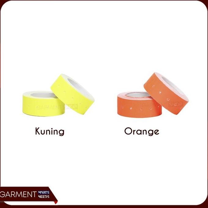

New - Isi Label Harga Warna Warni 1 Baris 1 Roll Alat Price Labeller Refill