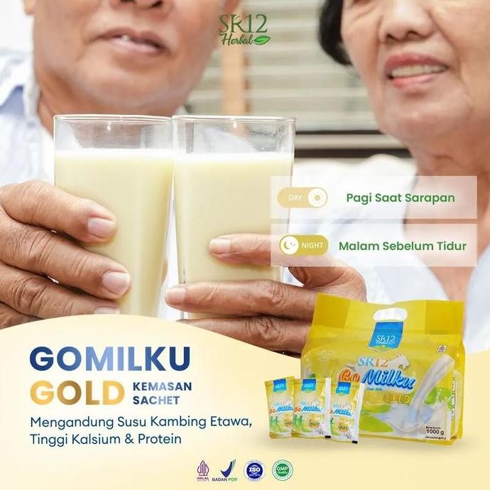 

GoMilku Gold sr12 40 Sachet 1.000 gr Susu Tulang dan Sendi Orang Tua Susu Kambing Etawa BPOM Halal HS
