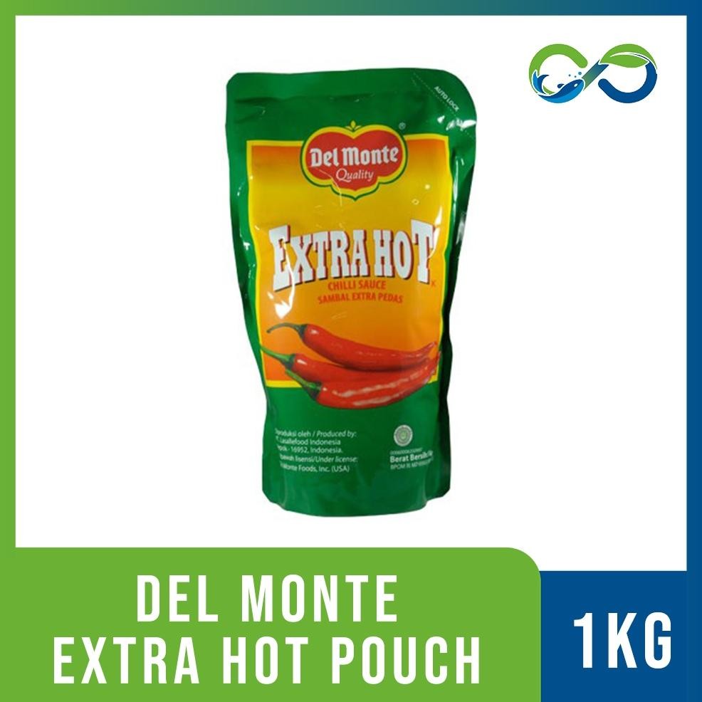 

[Aqua Eco Farm] Del Monte Extra Hot Sauce Standing Pouch 1kg Saus Sambal Bandung Nugi